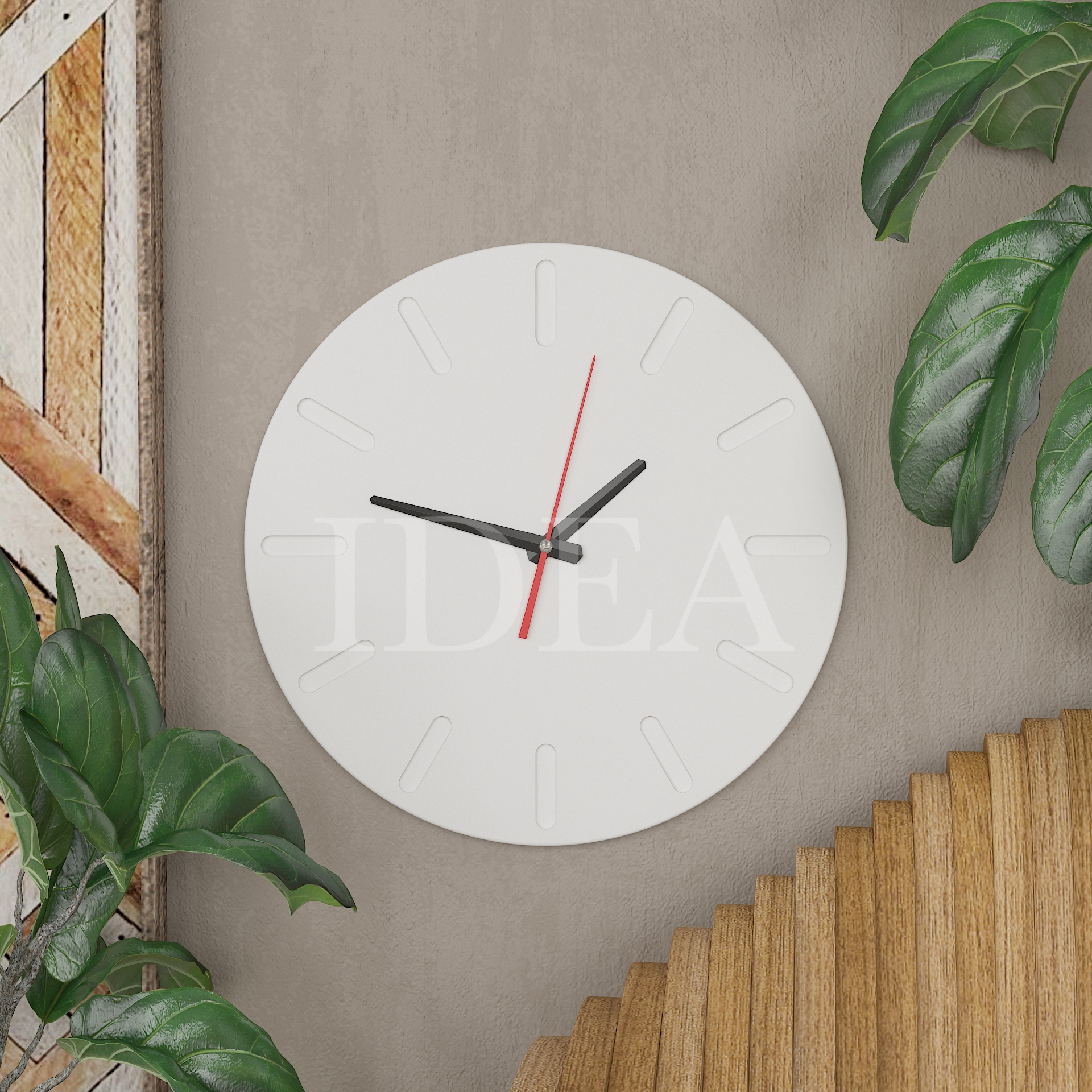 Годинник круглий Ч-1 білий