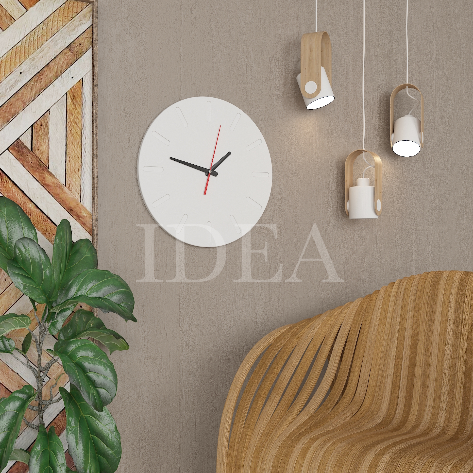 Годинник круглий Ч-1 білий