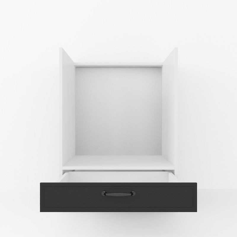 Тумба під духовку 600мм К-56 (без стільниці) білий-чорний