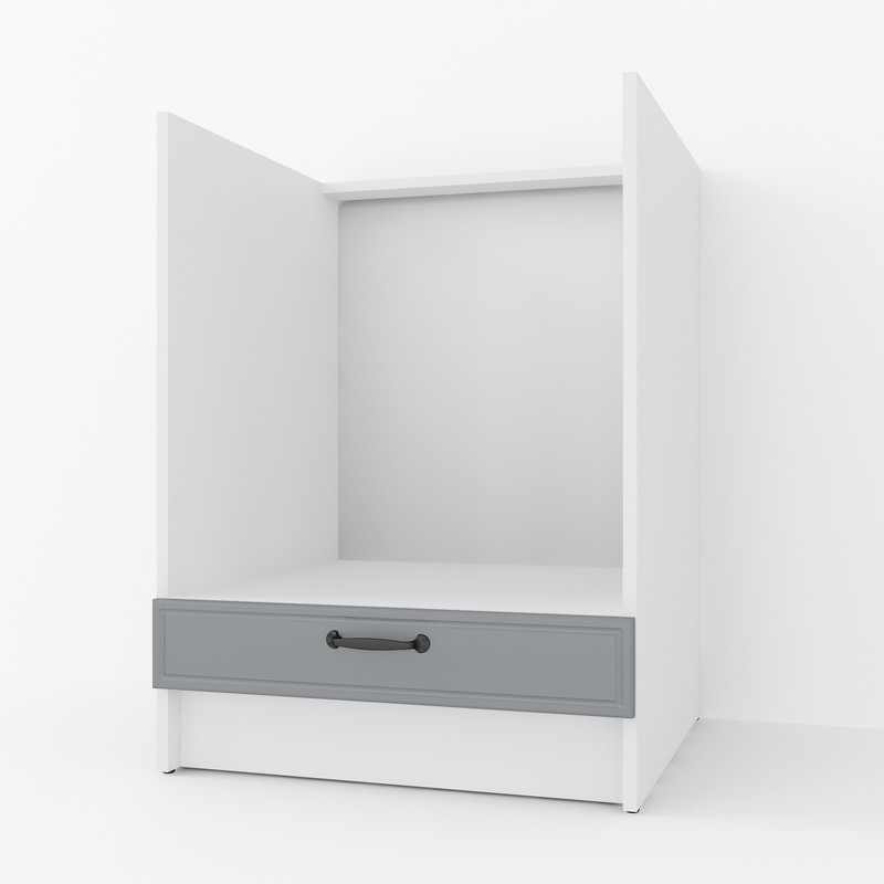 Тумба під духовку 600мм К-56 (без стільниці) білий - асфальт