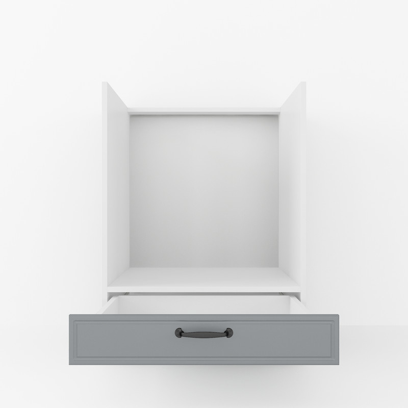 Тумба під духовку 600мм К-56 (без стільниці) білий - асфальт