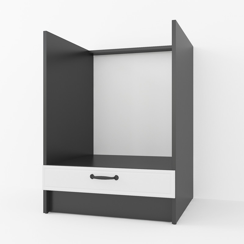 Тумба під духовку 600мм К-56 (без стільниці) чорний-білий