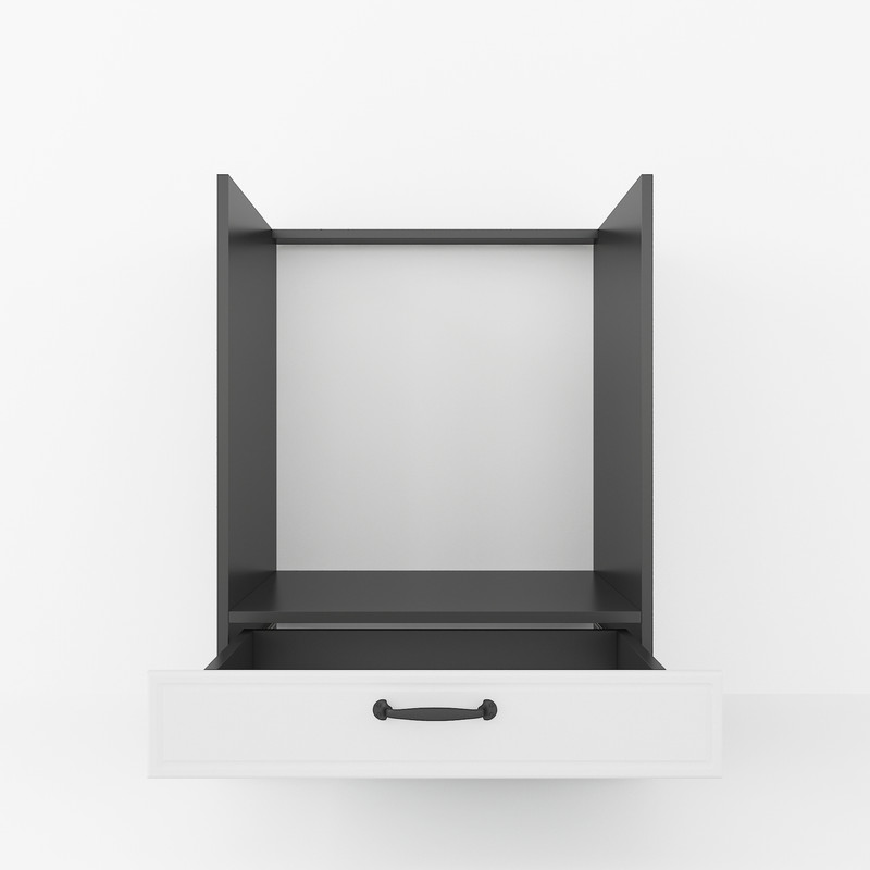 Тумба під духовку 600мм К-56 (без стільниці) чорний-білий