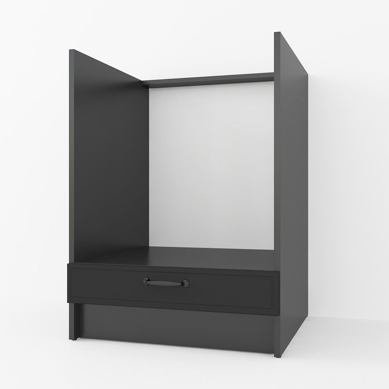 Тумба під духовку 600мм К-56 (без стільниці) чорний матовий