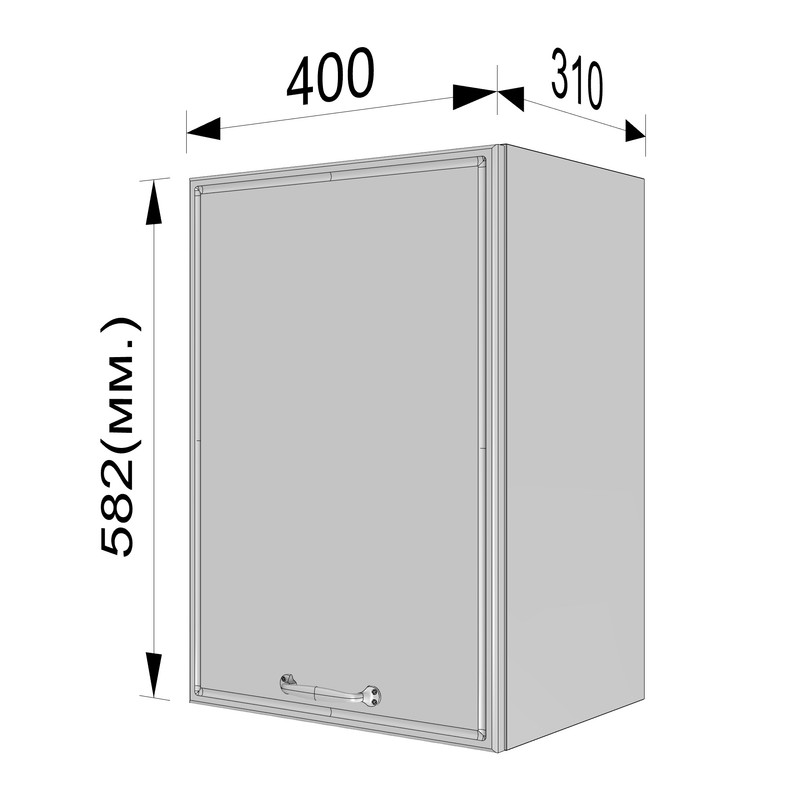 Шафа навісна 400мм К-51 білий - камуфляж