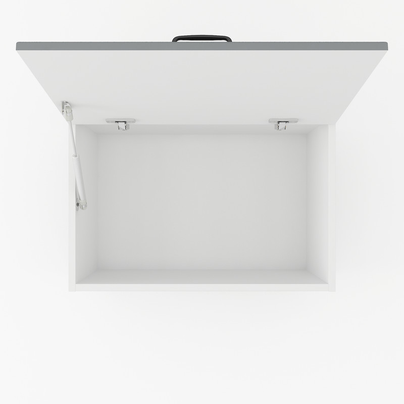 Шафа навісна 600мм, витяжка К-52 білий - асфальт