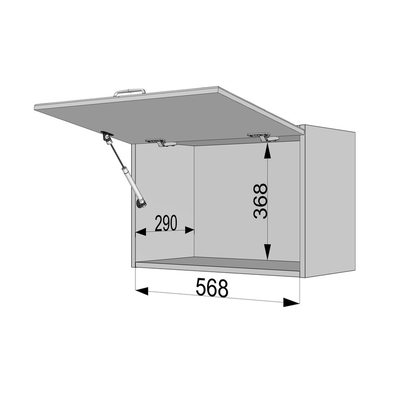 Шафа навісна 600мм, витяжка К-52 білий - камуфляж