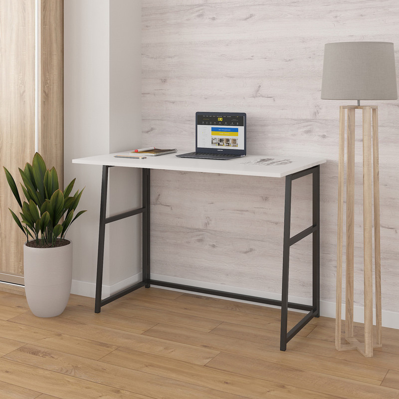 Стіл розкладний Д-39 756х1044х600 (ВхШхГ) білий-чорний