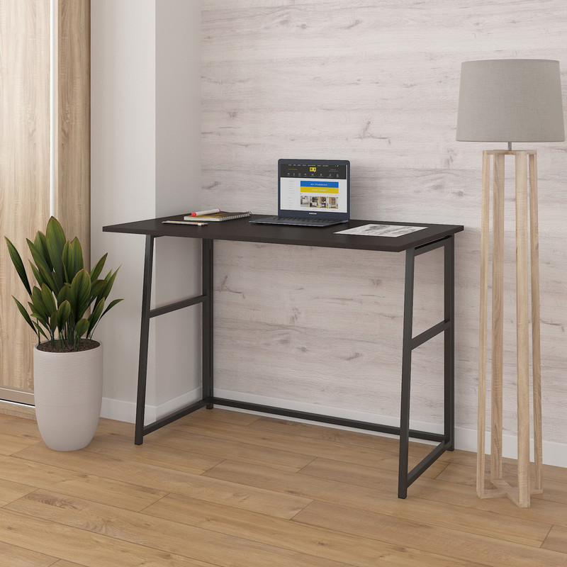 Стіл розкладний Д-39 756х1044х600 (ВхШхГ) венге темний - чорний