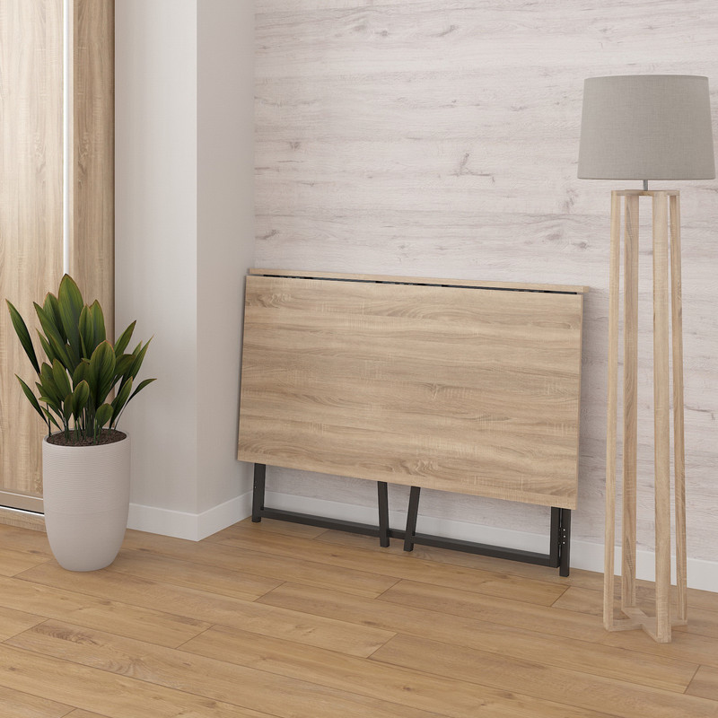 Стіл розкладний Д-39 756х1044х600 (ВхШхГ) дуб сонома -чорний