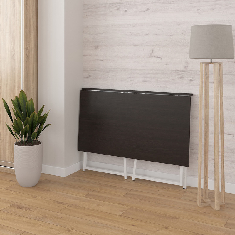 Стіл розкладний Д-39 756х1044х600 (ВхШхГ) венге темний-білий