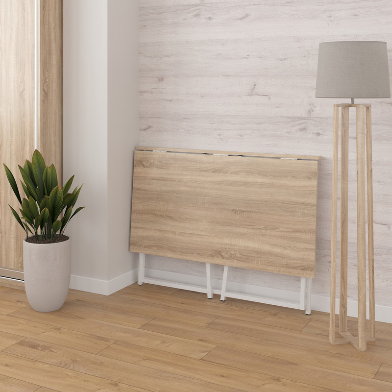 Стіл розкладний Д-39 756х1044х600 (ВхШхГ) дуб сонома - білий