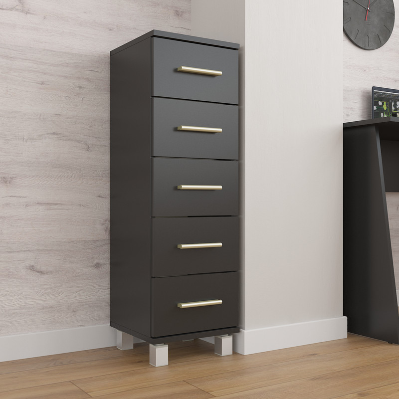 Комод А-53 чорний матовий