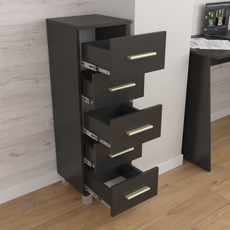 Комод А-53 чорний матовий