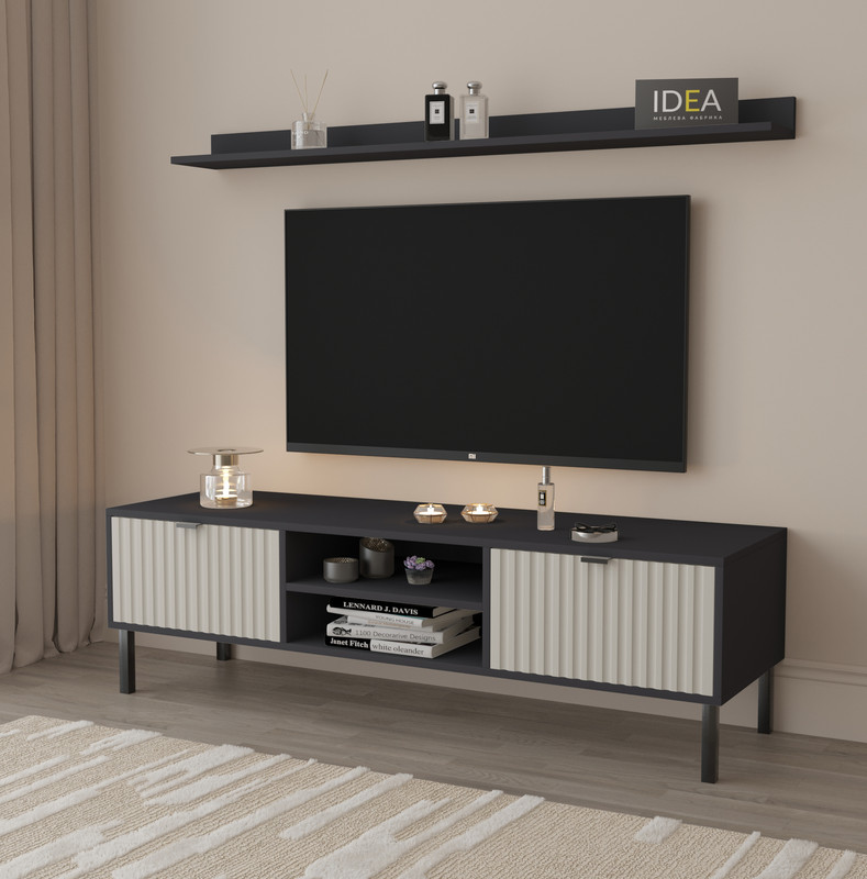 Тумба під ТВ П-5 Антрацит - Кашемір