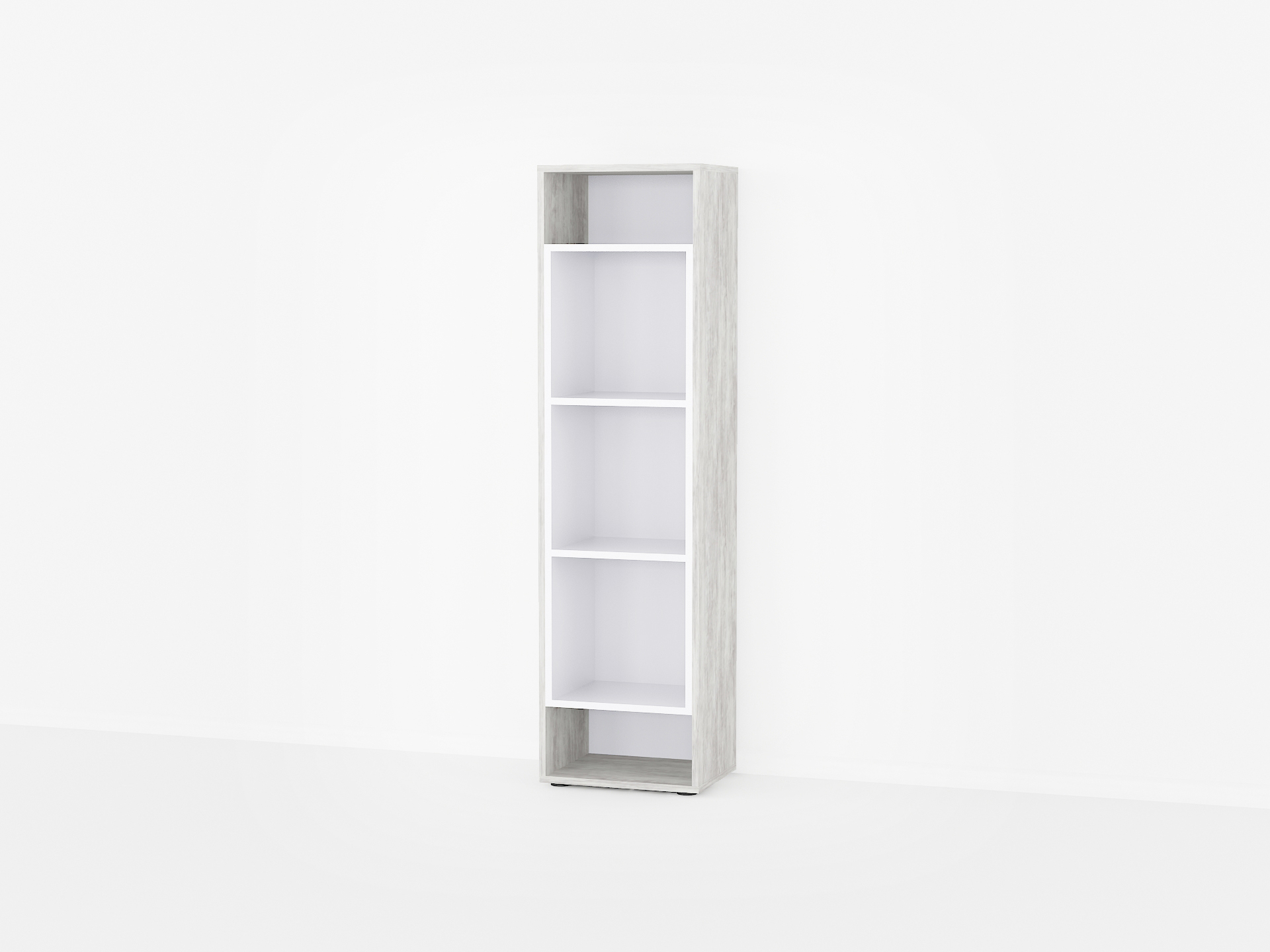 Книжкова полиця А-71 бетон-білий