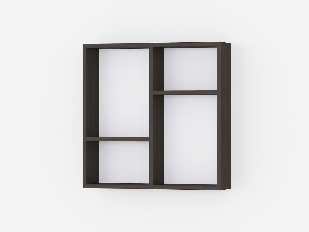 Настінні полиці А-66 (2шт в комплекті) венге темний