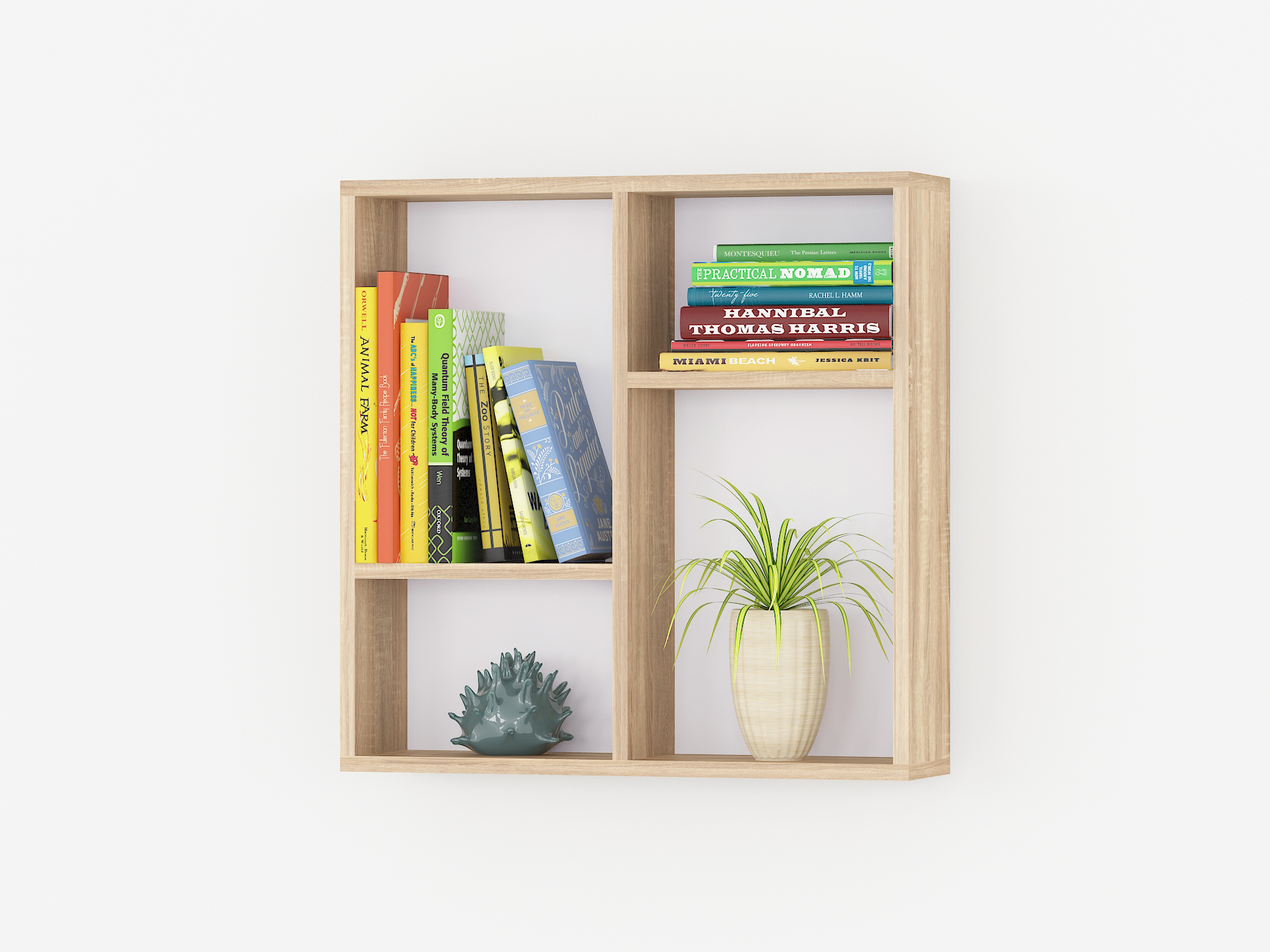 Настінні полиці А-66 (2шт в комплекті) дуб сонома