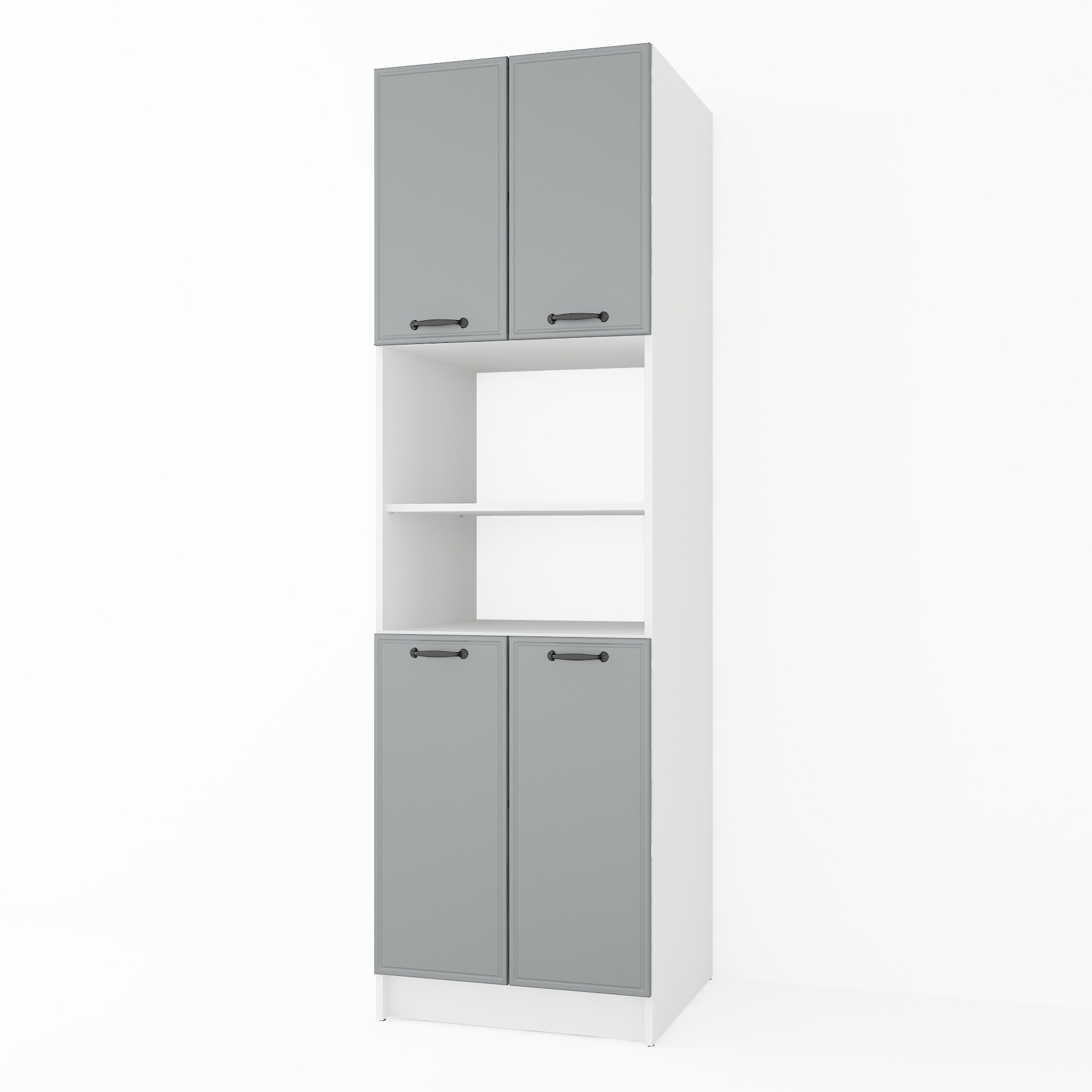 Пенал для кухні К-75 білий - асфальт