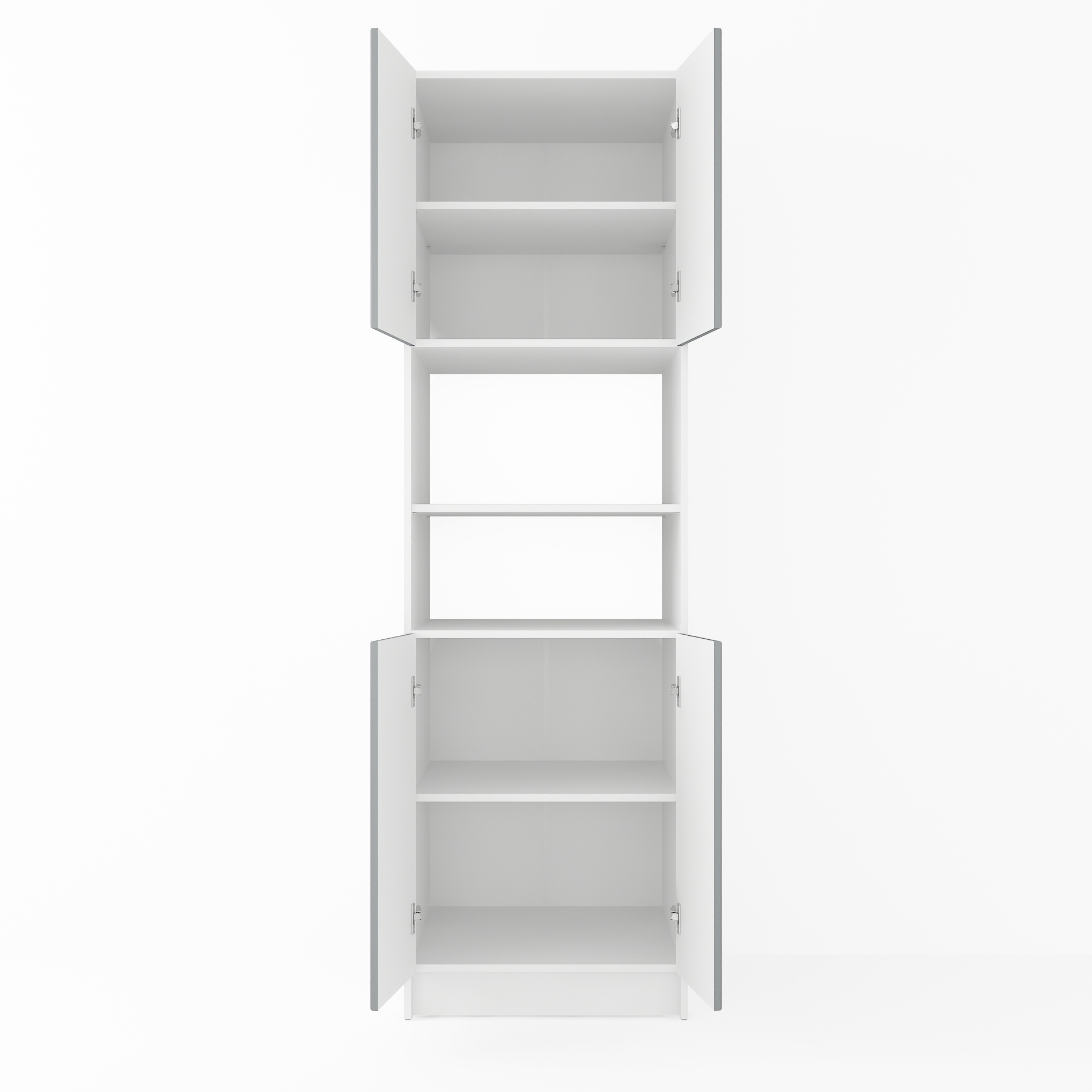 Пенал для кухні К-75 білий - асфальт