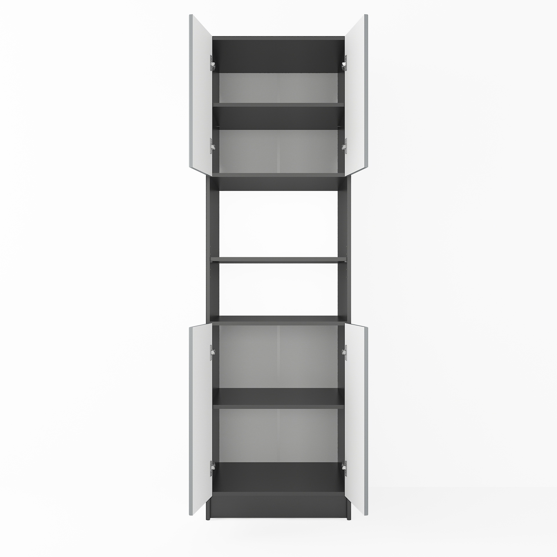 Пенал для кухні К-75 чорний - асфальт