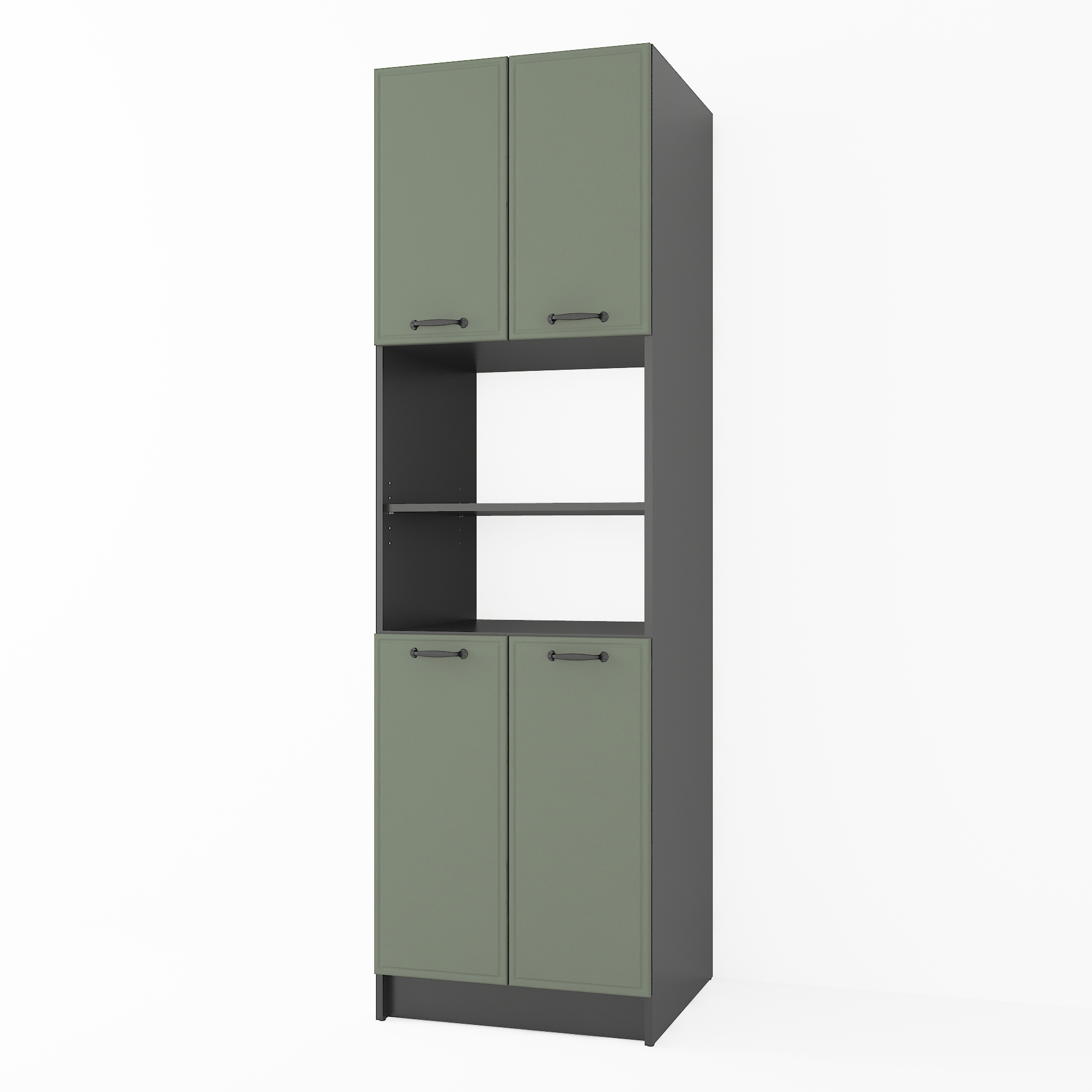 Пенал для кухні К-75 чорний - камуфляж