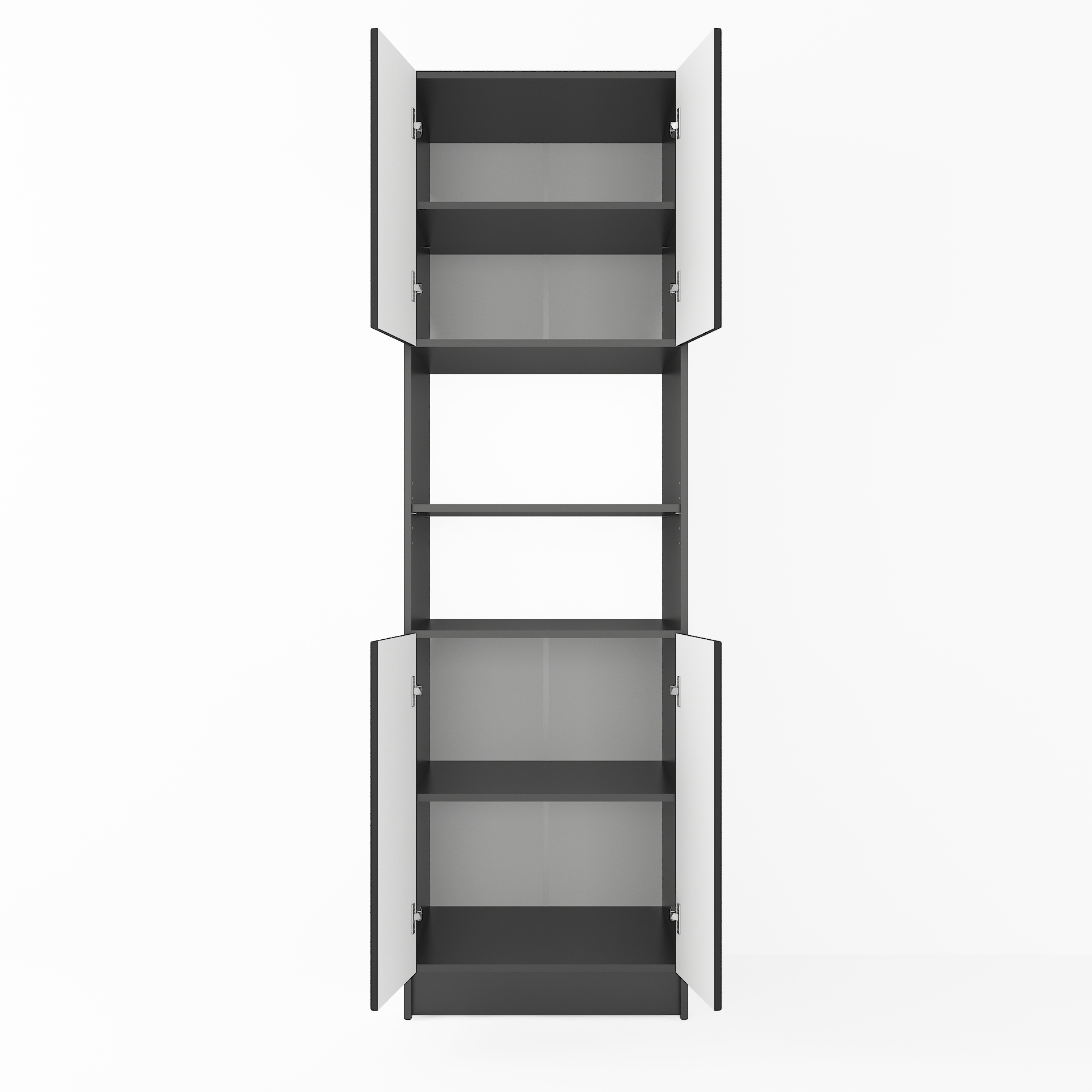 Пенал для кухні К-75 чорний матовий