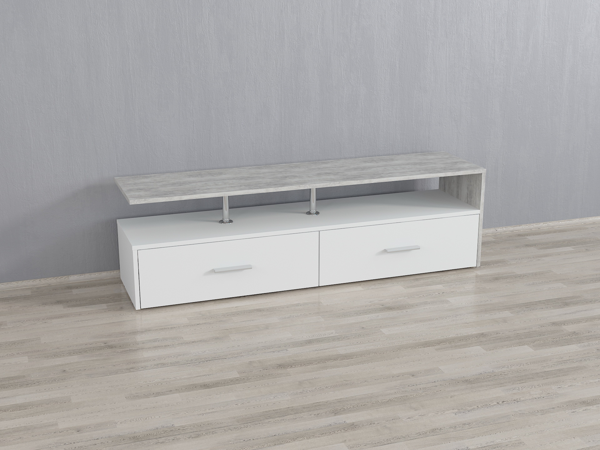 Тумба під ТВ А-88 бетон-білий