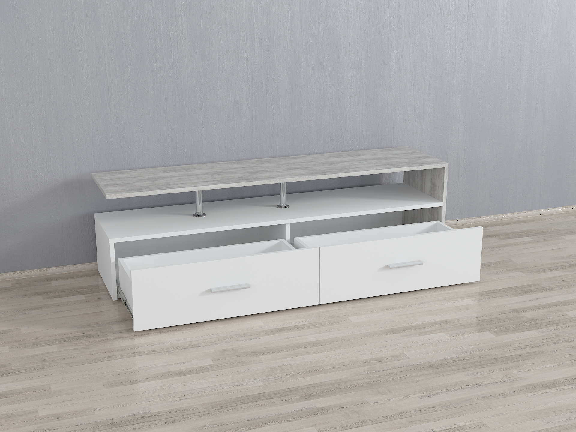 Тумба під ТВ А-88 бетон-білий