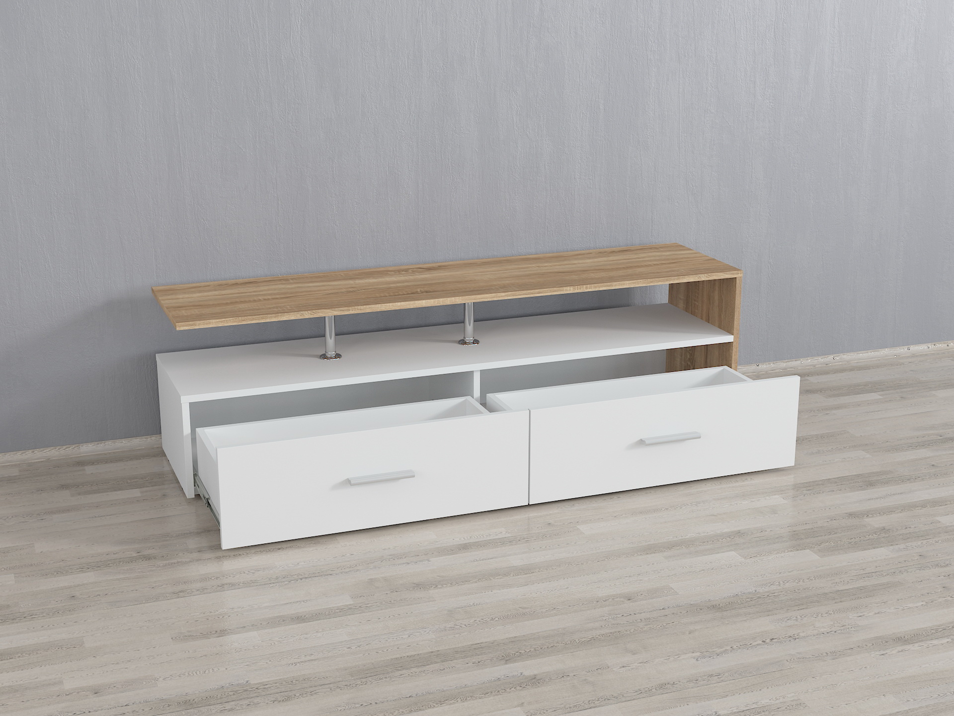 Тумба під ТВ А-88 дуб сонома - білий