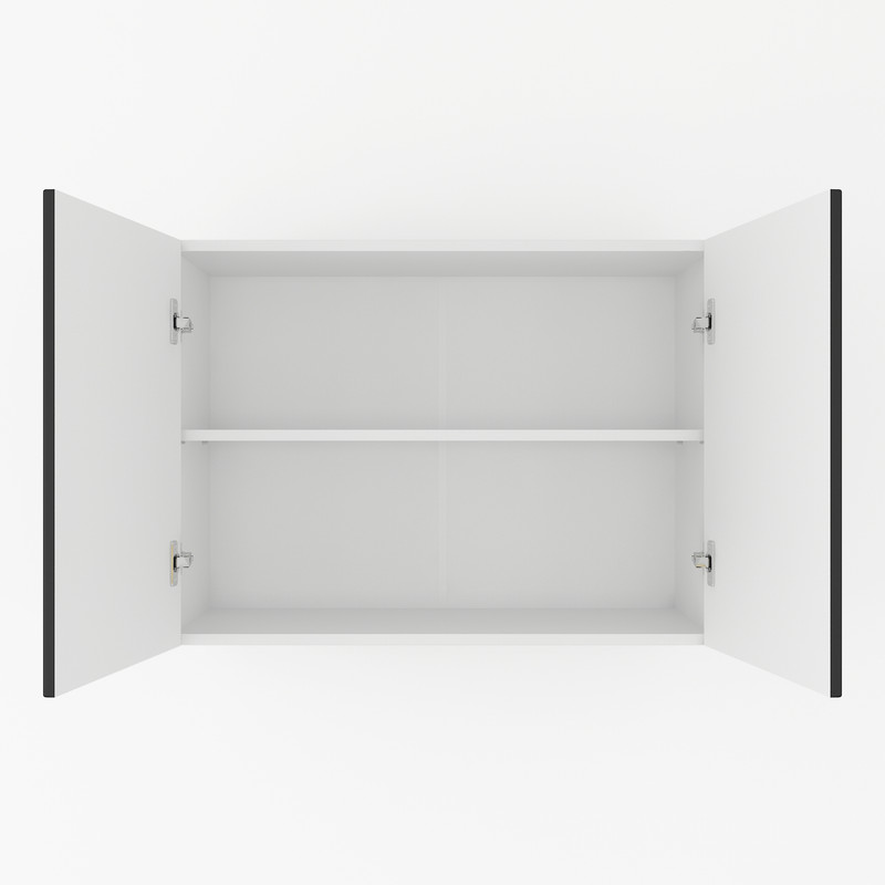 Шафа навісна 800мм К-62 білий-чорний