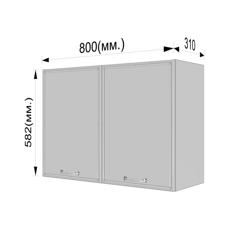 Шафа навісна 800мм К-62 чорний - камуфляж