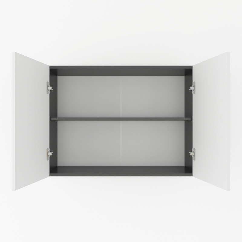 Шафа навісна 800мм К-62 чорний-білий