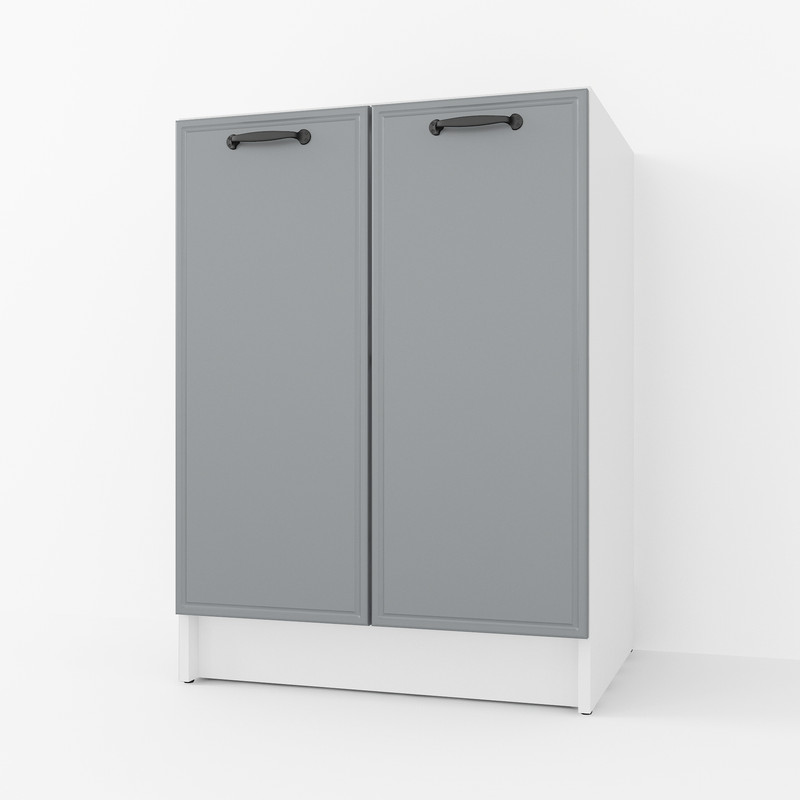 Тумба низ 600мм К-63 (без стільниці) білий - асфальт