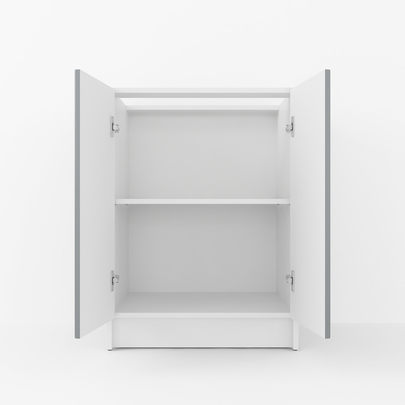 Тумба низ 600мм К-63 (без стільниці) білий - асфальт