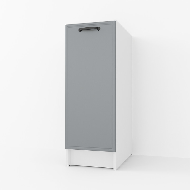 Тумба низ 300мм К-57 (без стільниці) білий - асфальт