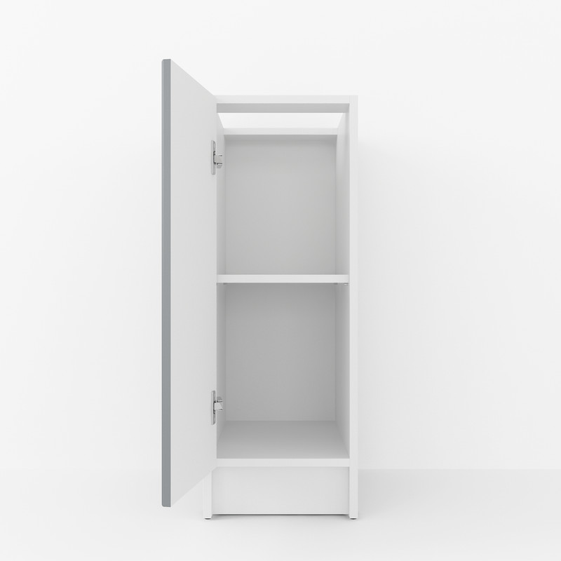 Тумба низ 300мм К-57 (без стільниці) білий - асфальт