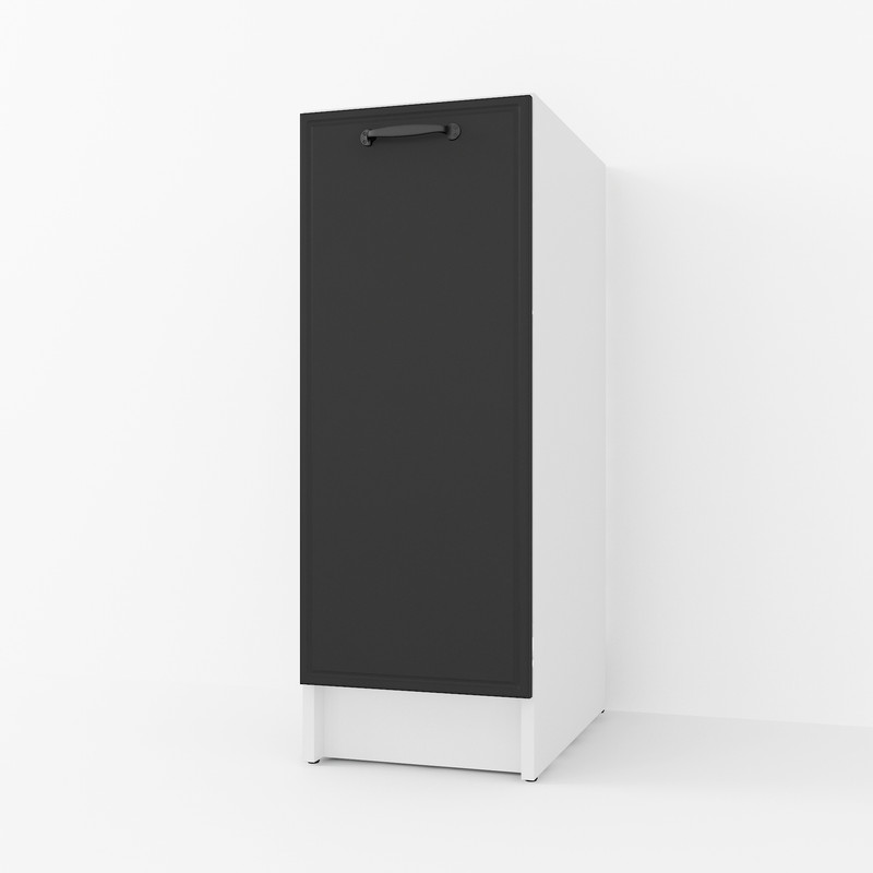 Тумба низ 300мм К-57 (без стільниці) білий-чорний