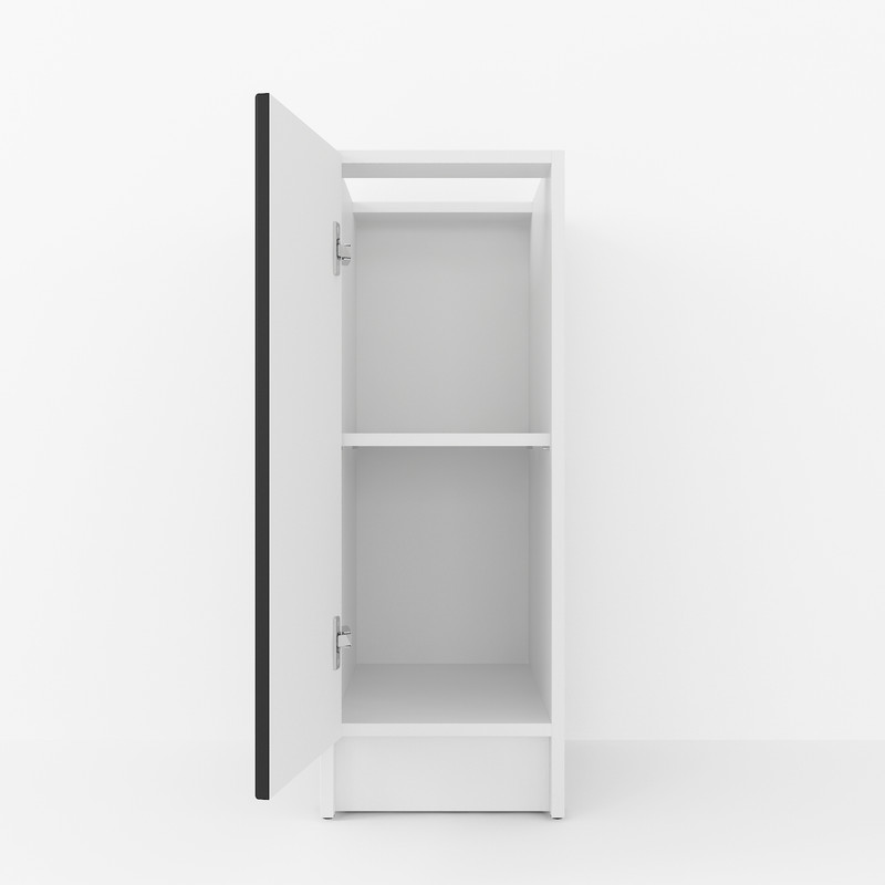 Тумба низ 300мм К-57 (без стільниці) білий-чорний