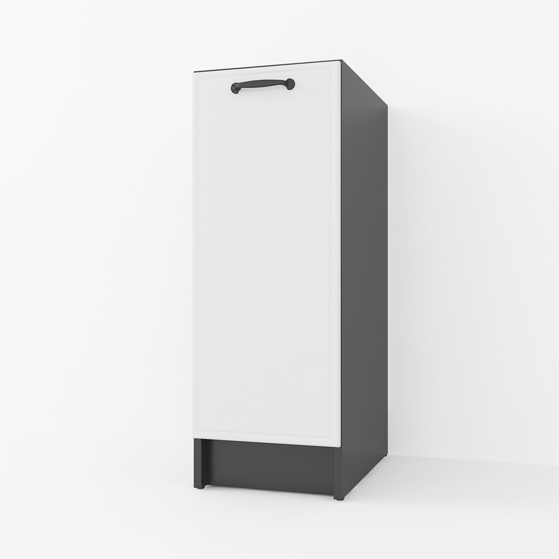 Тумба низ 300мм К-57 (без стільниці) чорний-білий