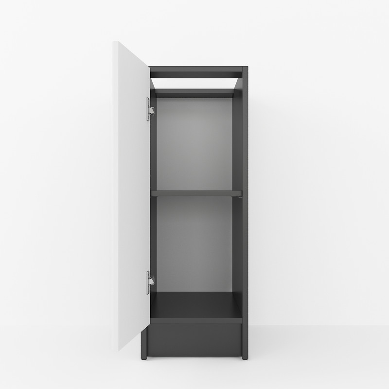 Тумба низ 300мм К-57 (без стільниці) чорний-білий