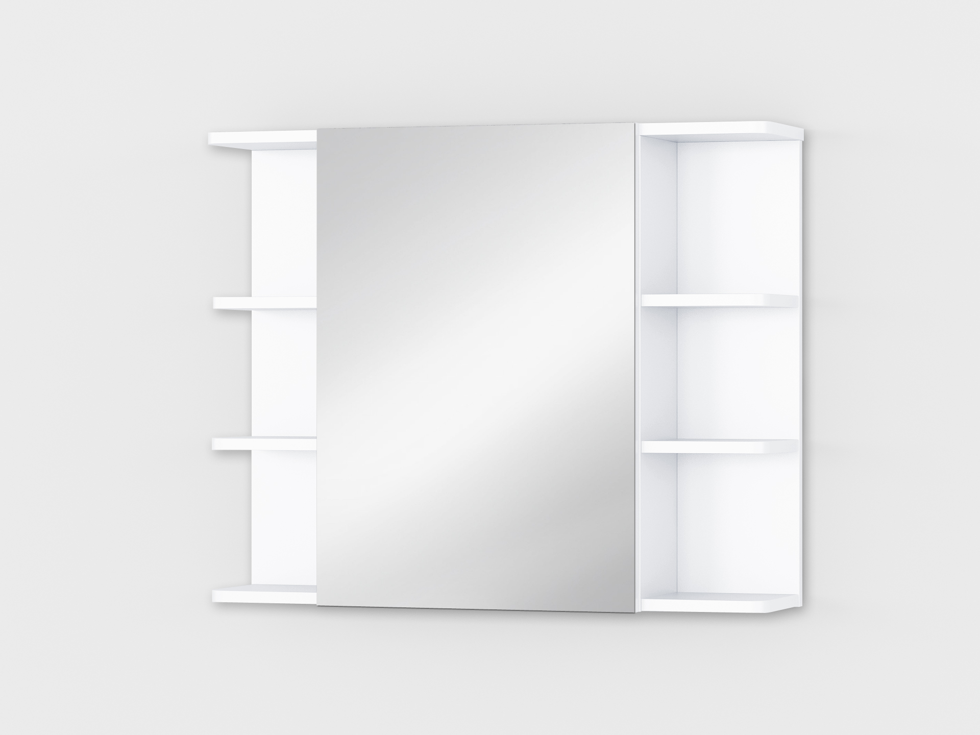 Полиця навісна із дзеркалом А-23 білий