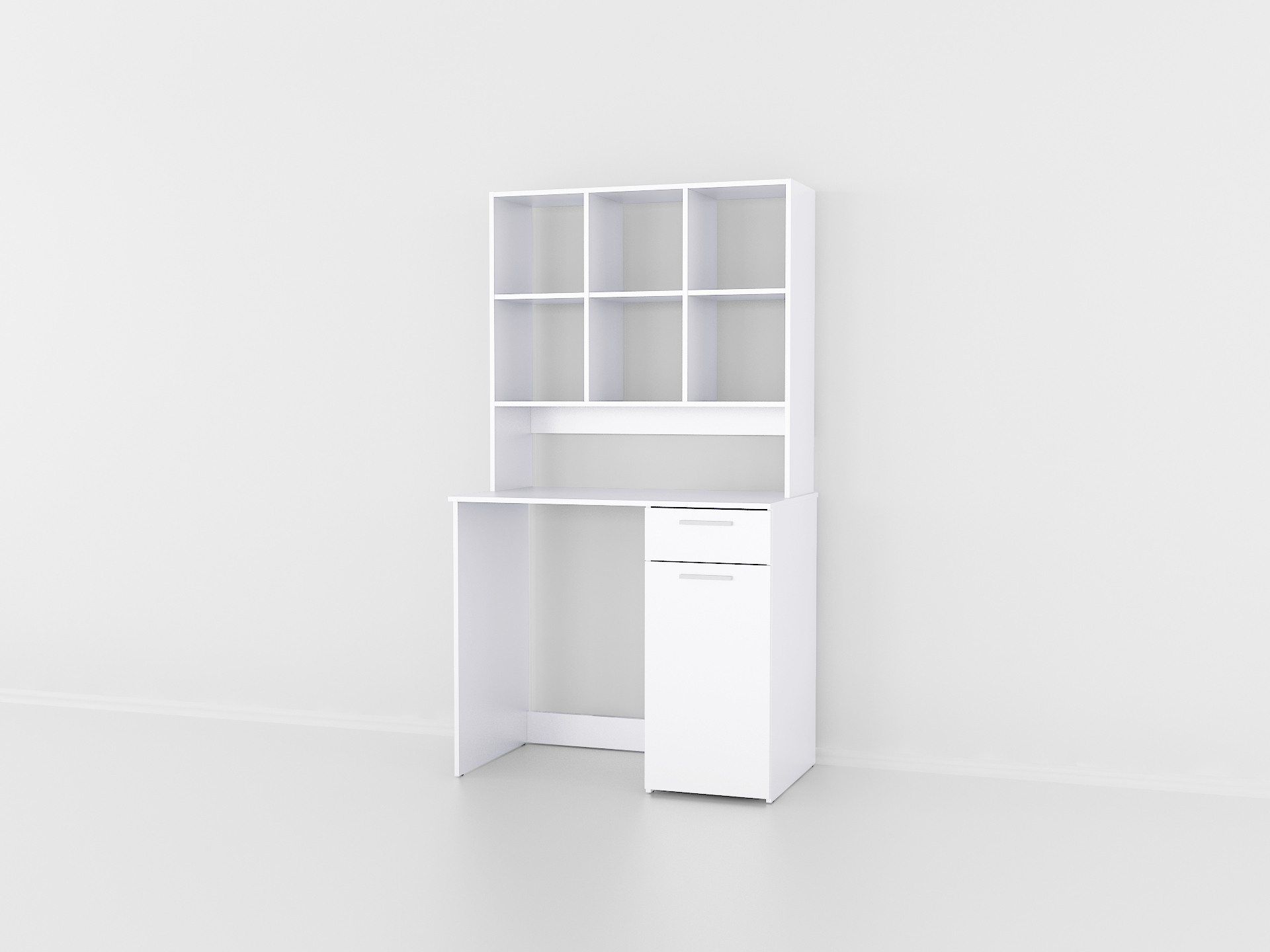 Тумба під пральну машину з полицями А-29 білий