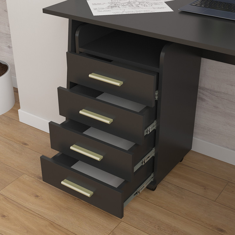 Комод А-36 чорний матовий