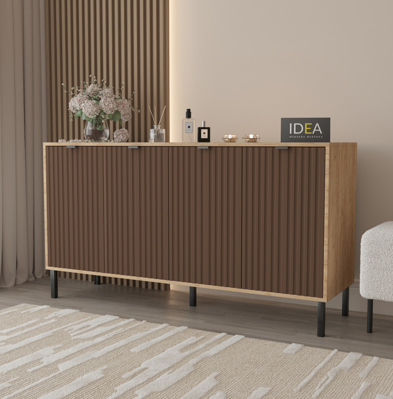 Комод П-7 Дуб Крафт - Смажена Кава