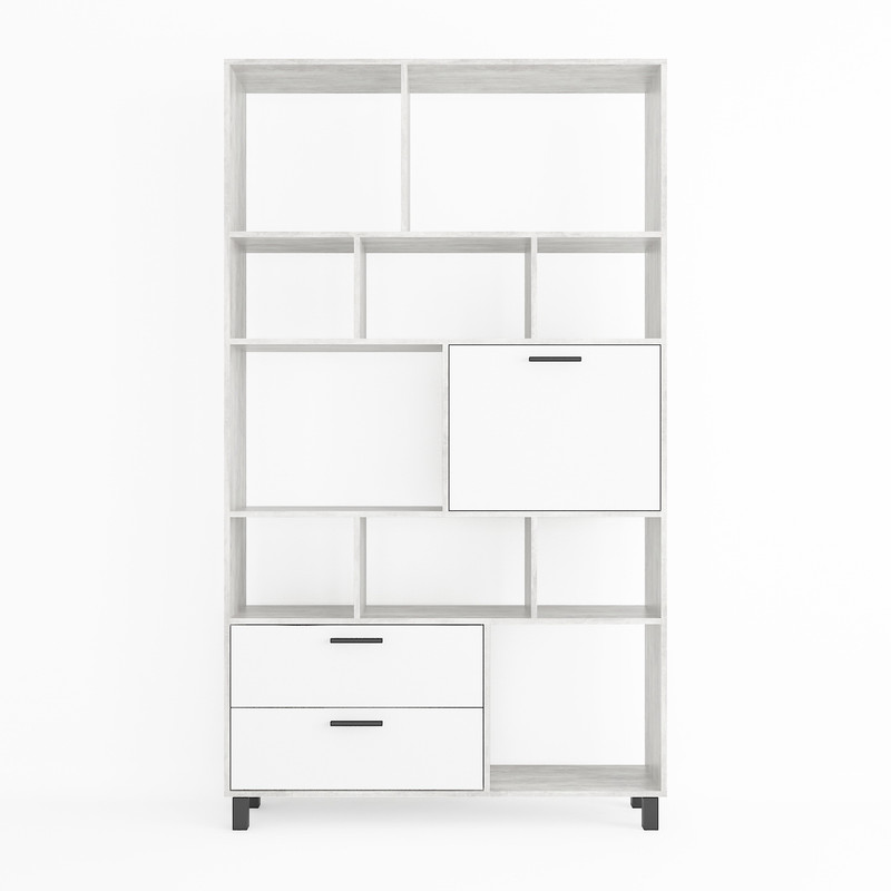 Стелаж А-176 бетон-білий