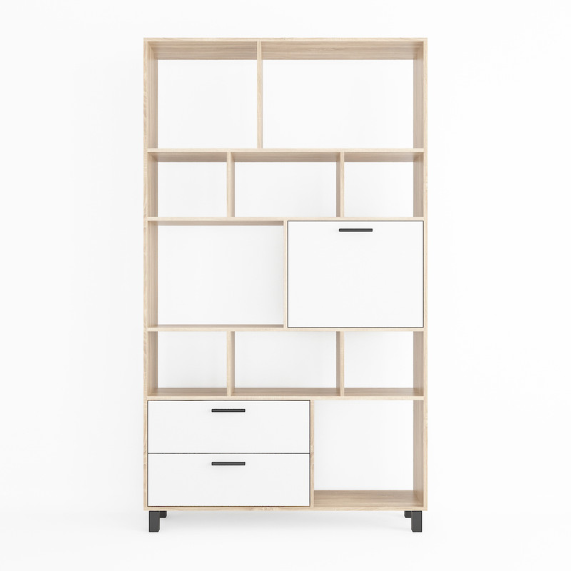 Стелаж А-176 дуб сонома - білий