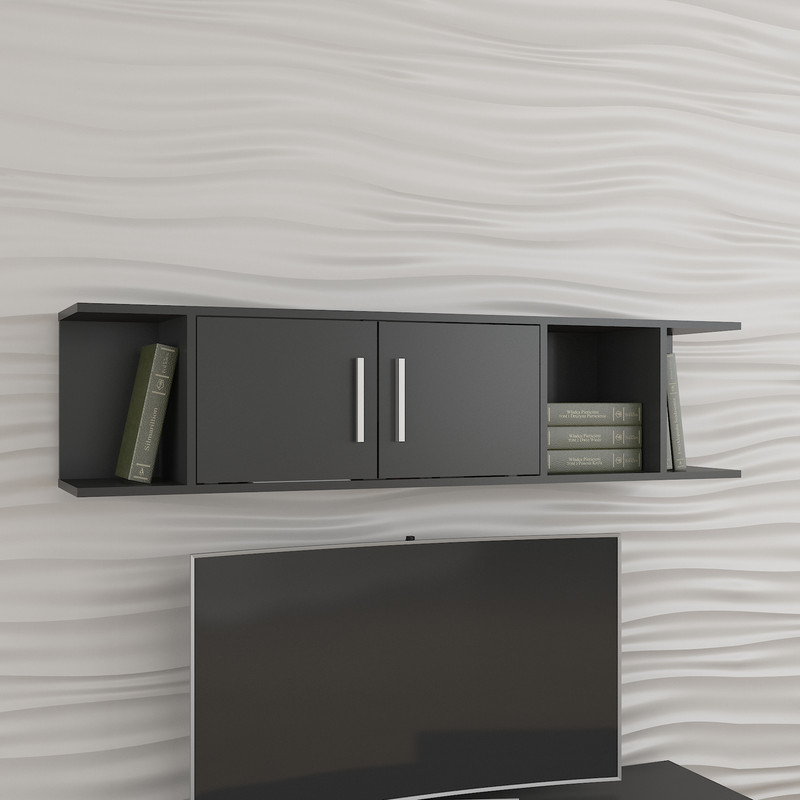 Полиця навісна А-194 чорний матовий