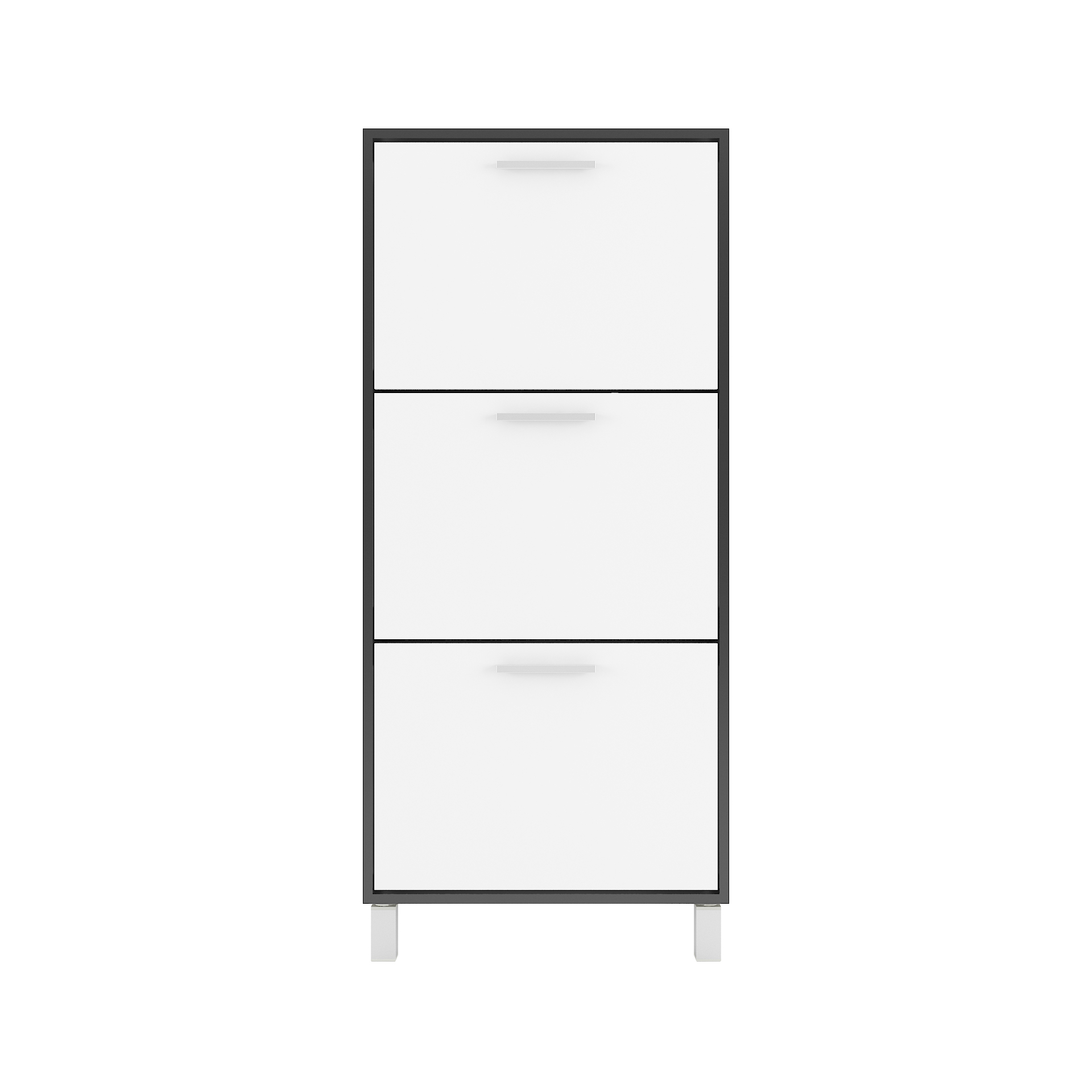 Взуттєва тумба А-160 чорний-білий