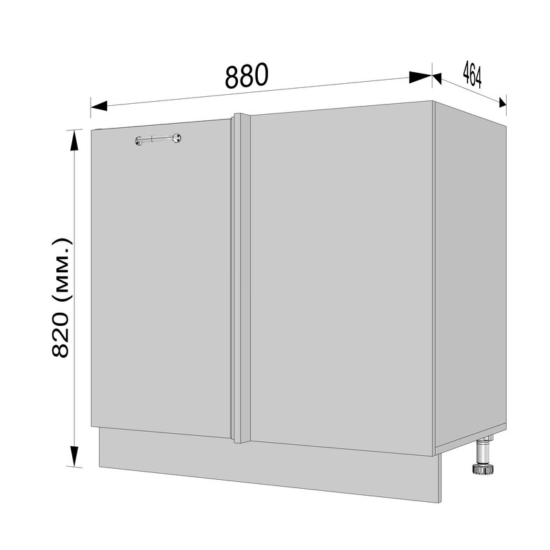 Тумба кутова низ Н-9 Дуб Артизан